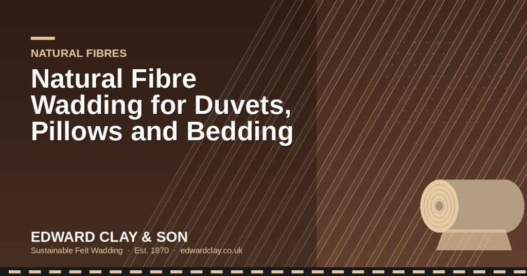Natural Fibre Wadding for Duvets, Pillows and Bedding